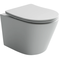 Унитаз Ceramicanova Balearica Rimless CN6000MW подвесной, безободковый, с сиденьем микролифт, белая матовый