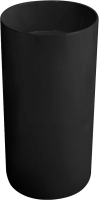 Раковина напольная SantiLine SL-4014МВ 45 матовая черная, круглая, моноблок, фаянс