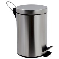 Ведро для мусора WasserKRAFT Ammer K-665 5 л цвет хром матовый