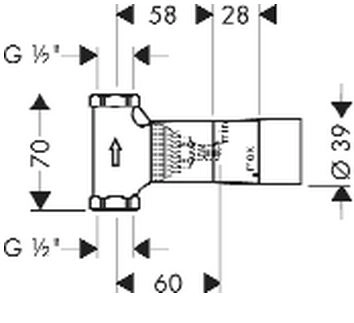 внутренняя часть hansgrohe 15974180 запорного вентиля, керамическая
