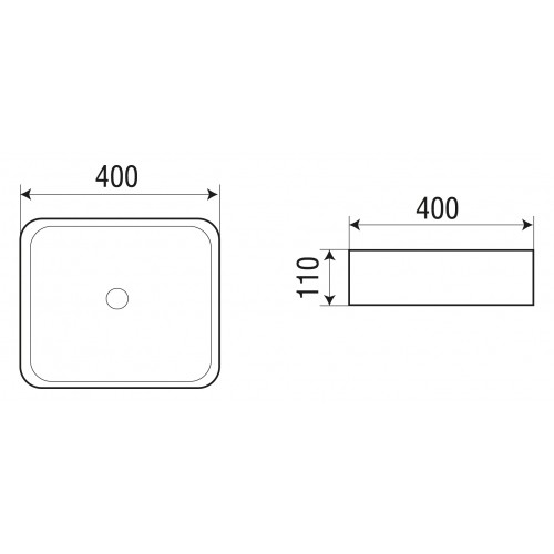раковина в ванную накладная weltwasser elbach 2179 mb 40см, 10000004512 черная матовая