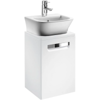 Тумба с раковиной белый матовый 45 см Roca The Gap ZRU9302735 + 327477000