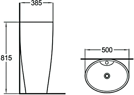 раковина напольная 50x38,5 см santiline sl-4002