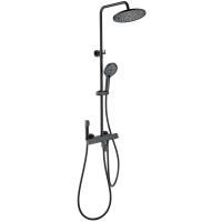 Душевая система Wonzon & Woghand The One WW-B3094-MB 255 мм, с термостатом, черный матовый