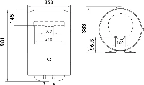 накопительный водонагреватель ariston pro1 r inox abs v slim 2k pro1 r inox abs v slim 2k 65 v