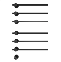 Полотенцесушитель электрический встраиваемый WONZON & WOGHAND BADEN, черный матовый (WW-AL366-MB)