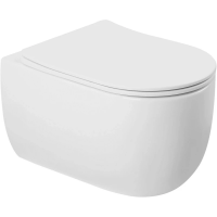 Унитаз Abber Bequem AC1104TN подвесной, безободковый, торнадо, с сиденьем микролифт, белый