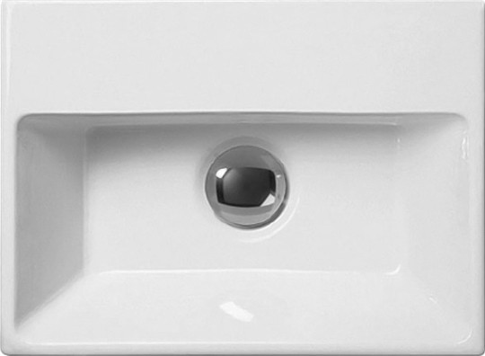 раковина gsi norm 86501111 подвесная, 35x26 см, цвет bianco lucido