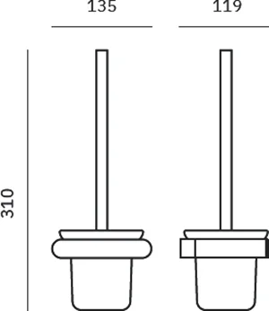 Ёршик для унитаза Nofer Verona 16877.N черный