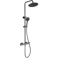 Душевая система Wonzon & Woghand Stay 1 WW-B3051-A-BGG 230 мм, с термостатом, темный графит матовый