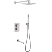 Душевой комплект Abber Daheim AF8250SP 250 мм, с термостатом, сатин