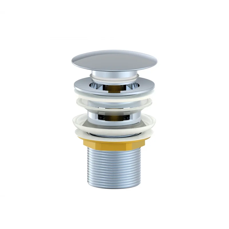 Донный клапан Wonzon & Woghand WW-88SS01-CR для раковины, с переливом, хром