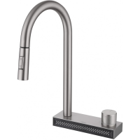 Смеситель для кухни Abber Wasser Kreis AF8114SP CoolStart, с выдвижным изливом, сатин
