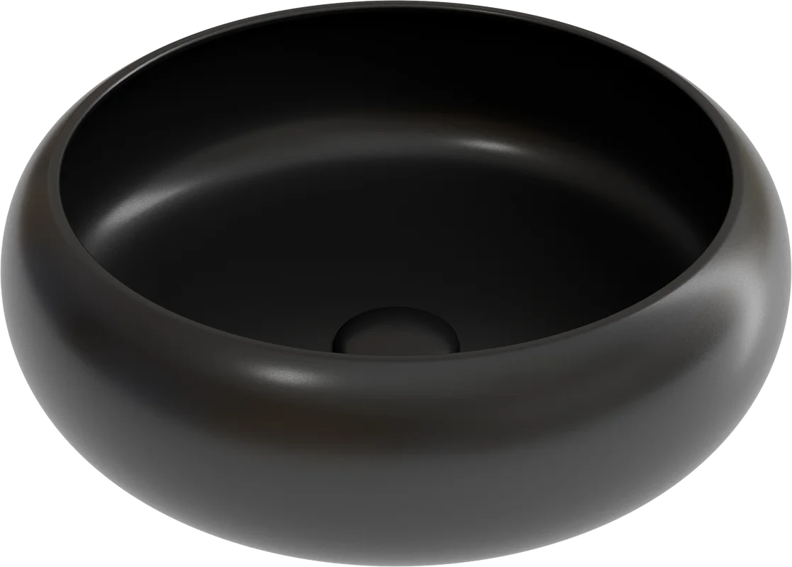Раковина Ceramicanova Element CN6050MB накладная, Ø36 см, черная матовая