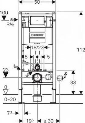 система инсталляции для унитазов geberit duofix omega 111.060.00.2