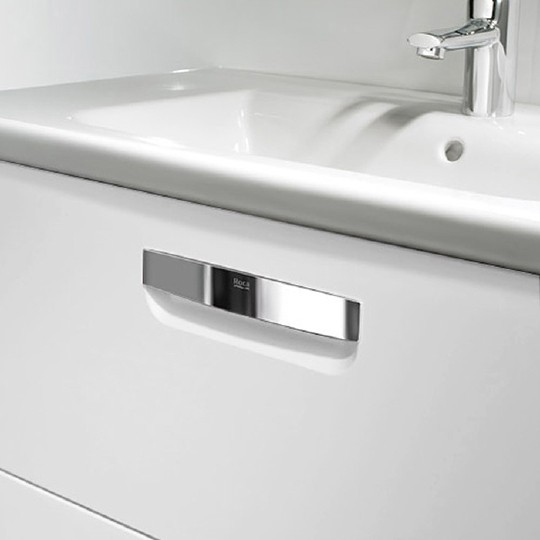 тумба под раковину roca the gap 70 zru9302878 подвесная белая глянцевая