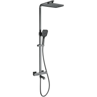 Душевая система Wonzon & Woghand Stay 3 WW-B3026-T1-BGG 300x200 мм, с термостатом, темный графит матовый