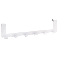 Планка с крючками Bemeta White 101106234 для ванны, белый матовый