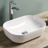 Раковина в ванную накладная 46 см CeramaLux 78105 белая