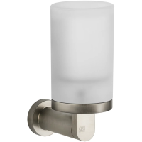 Стакан для зубных щеток Gessi Emporio 38809#149 настенный, сатинированное стекло, цвет Finox