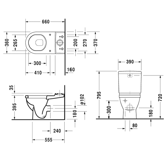 бачок для унитаза duravit starck 3 0920100005