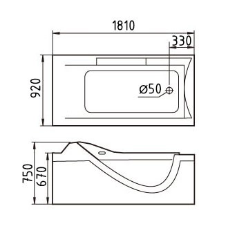 акриловая ванна gemy g9055 k r гидромассажная, 181х92 см, правосторонняя, цвет белый