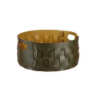 Корзина ADJ Bottega 1020.55/40 для белья, круглая, Ø40xH20 см, оливковый/горчичный