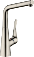 Смеситель для кухни Hansgrohe Metris M71 73812800, сталь