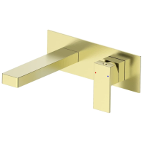 Смеситель для раковины Wonzon & Woghand Cube WW-88869016-BG встраиваемый, золотой матовый