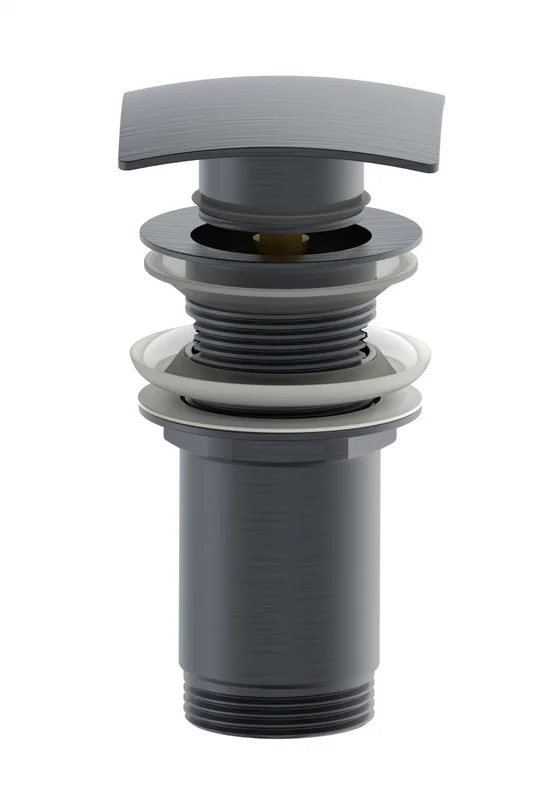 Донный клапан Wonzon & Woghand WW-88SS08-BGM для раковины, с переливом, темный графит матовый