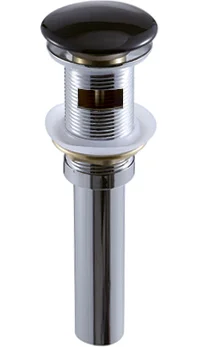 Донный клапан SantiLine SL-111 для раковины, с переливом, черный