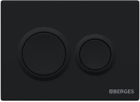 Кнопка смыва Berges Novum O5 040065 Soft Touch для инсталляции, АБС-пластик, черная