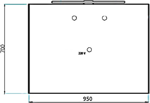 зеркало villeroy & boch 2day2 95 см