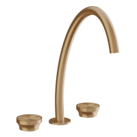 Смеситель Gessi Origini 66016#726 для раковины высокий на 3 отв, без донного клапана, цвет Warm Bronze Br. PVD