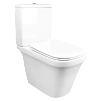 Унитаз компакт Azario Candy AZ-1503B напольный, безободковый, с бачком и сиденьем микролифт, 62х37х78 см, белый