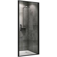 Душевая дверь Abber Sonnenstrand 100 AG04100B профиль черный, стекло прозрачное