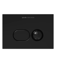 Кнопка смыва для инсталляции VitrA Liquid 740-2101 металл, цвет глянцевый черный, с антибактериальным покрытием