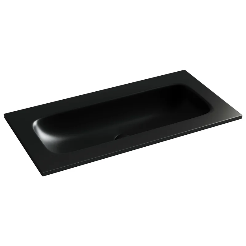 Мебельная раковина Ceramicanova Grace прямоугольная 91см без отверстия под смеситель 910*457*137 черный матовый CN7019MBwx