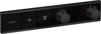 Термостат для 2 потребителей Hansgrohe RainSelect 15380670, черный матовый