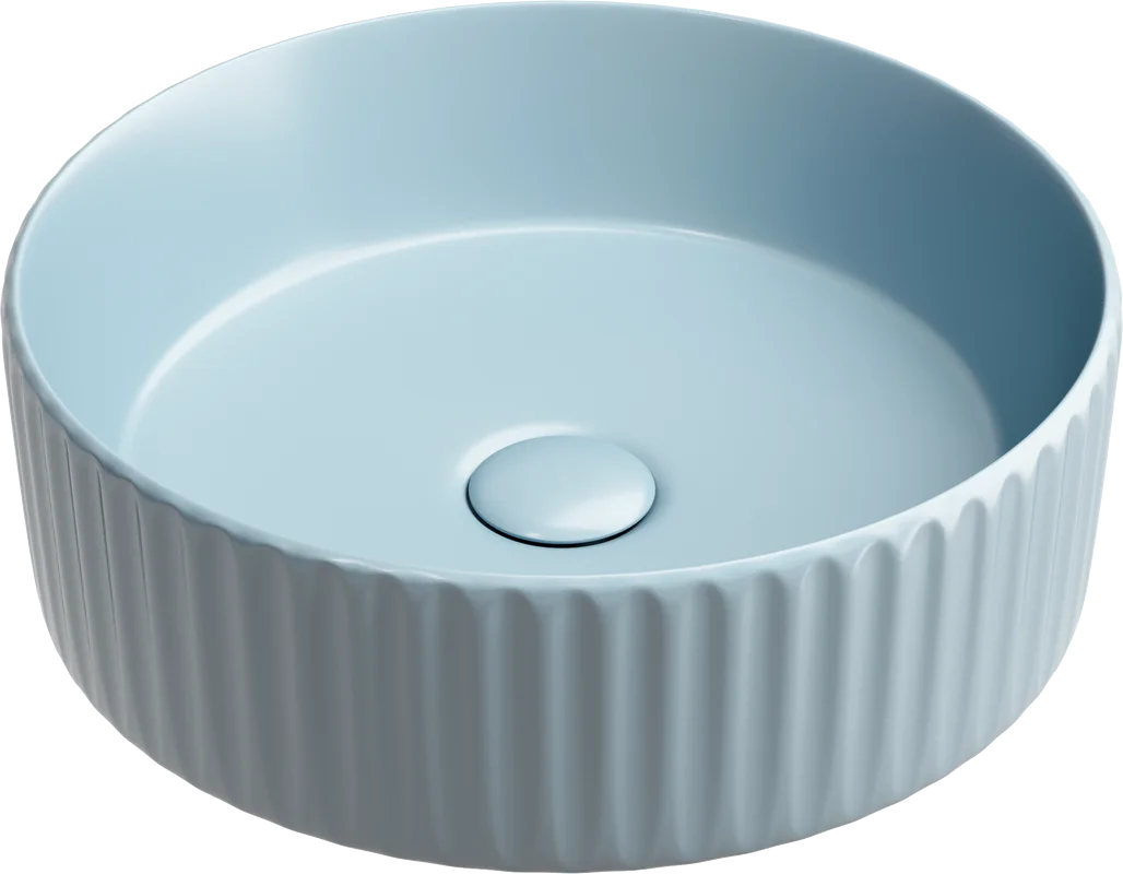 Раковина Ceramicanova Element CN6057ML накладная, Ø36 см, голубая матовая