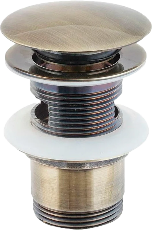 Донный клапан SantiLine SL-109 для раковины, с переливом, бронза