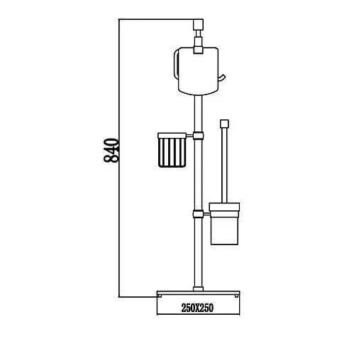 Напольная стойка Savol 65A S-0Y650A с аксессуарами, цвет хром