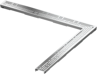 Решетка TECE TECEdrainline "basic" 611010: угловая 90°, нержавеющая сталь, 100х100 см, глянец