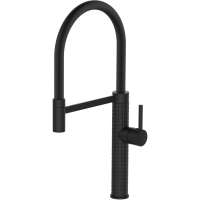 Смеситель для кухни Esko K51B с гибким изливом, черный матовый