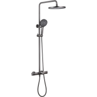 Душевая система Abber Thermostat AF8516NGL 220 мм, с термостатом, никель