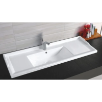Раковина полувстраиваемая 80 см CeramaLux NYJ840-80 белая