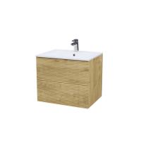 Тумба с раковиной IDDIS Bild BIL60V0i95K подвесная, 60 см, дуб светлый