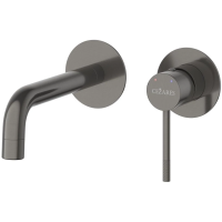 Смеситель для раковины Cezares Relax RELAX-BLI2-1-GM-W0 встраиваемый, без донного клапана, оружейная сталь