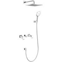 Душевой комплект Wonzon & Woghand Shakespeare WW-654701-CR 254 мм, со смесителем, хром