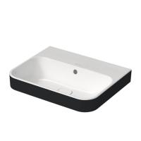 Раковина Duravit Happy D.2 Plus 2360506100 накладная, 50х40см., без отв., выпуск с керамической крышкой, цвет Anthracite matt/белый